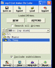 Mp3 List Maker De Luhe screenshot